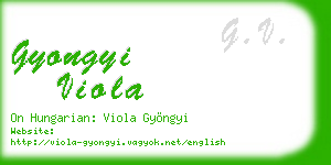 gyongyi viola business card